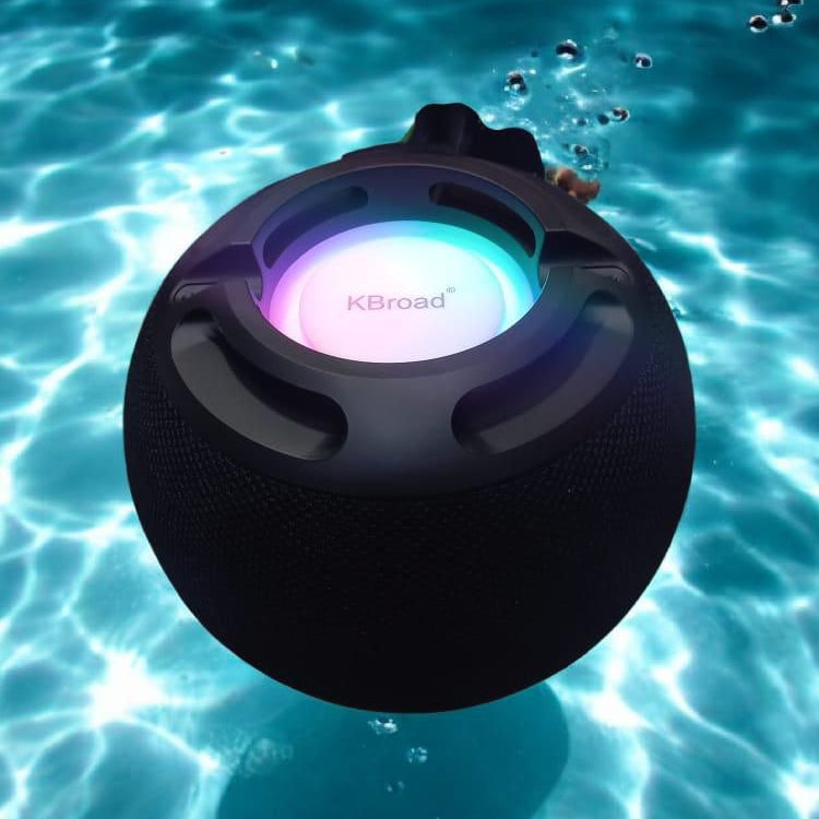 K Board Bluetooth Rechargeable Waterproof Speaker With LED Light Floating Design Powerful Bass And Clear Audio
