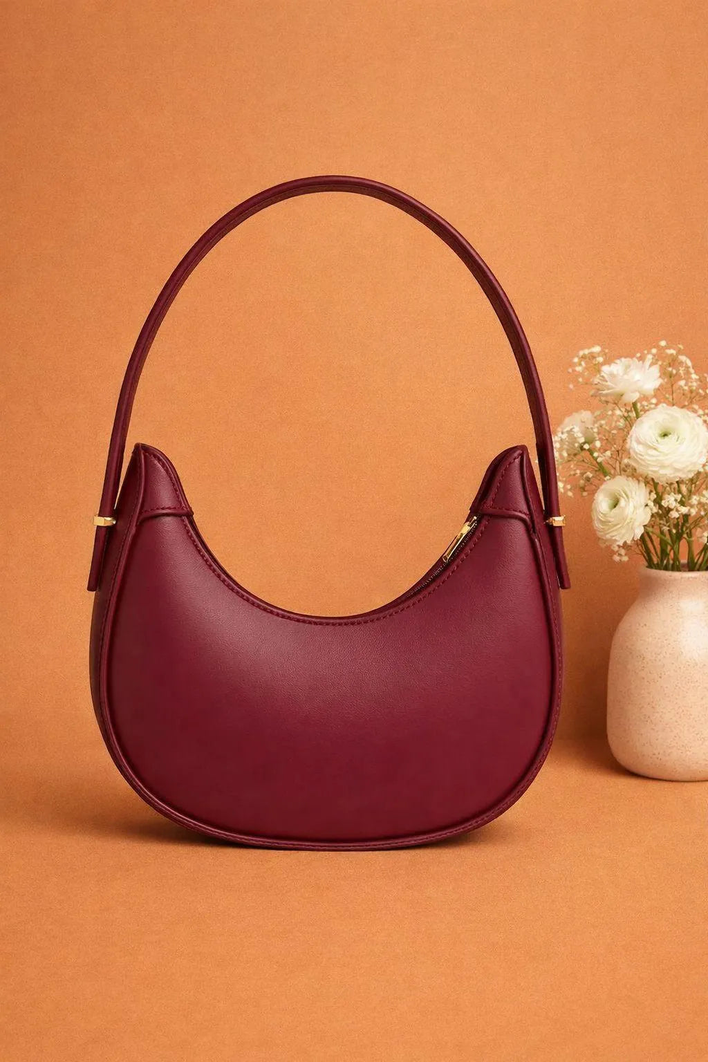 Girl's Leather Plain Shoulder Bag