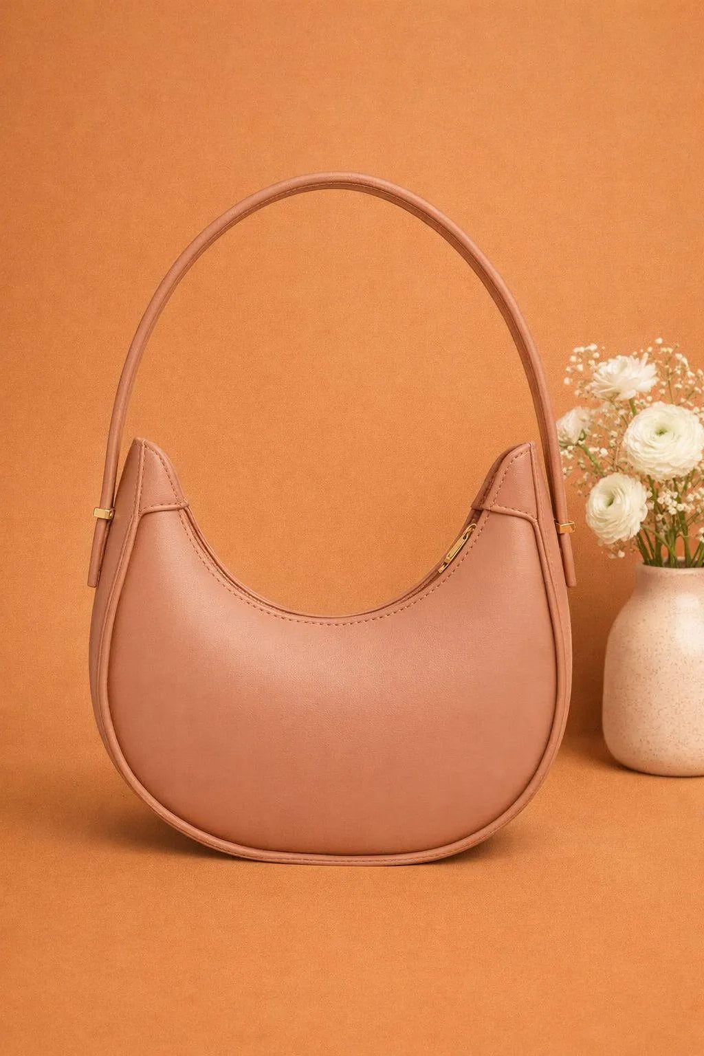 Girl's Leather Plain Shoulder Bag