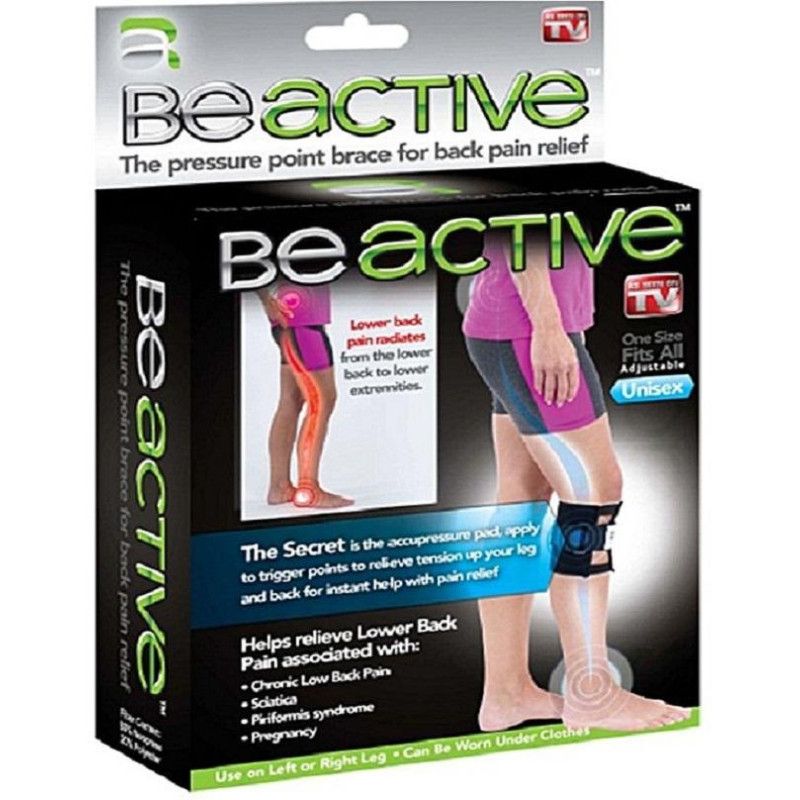 BeActive Pressure Point Knee Brace for Lower Back Pain Relief Adjustable Unisex Support